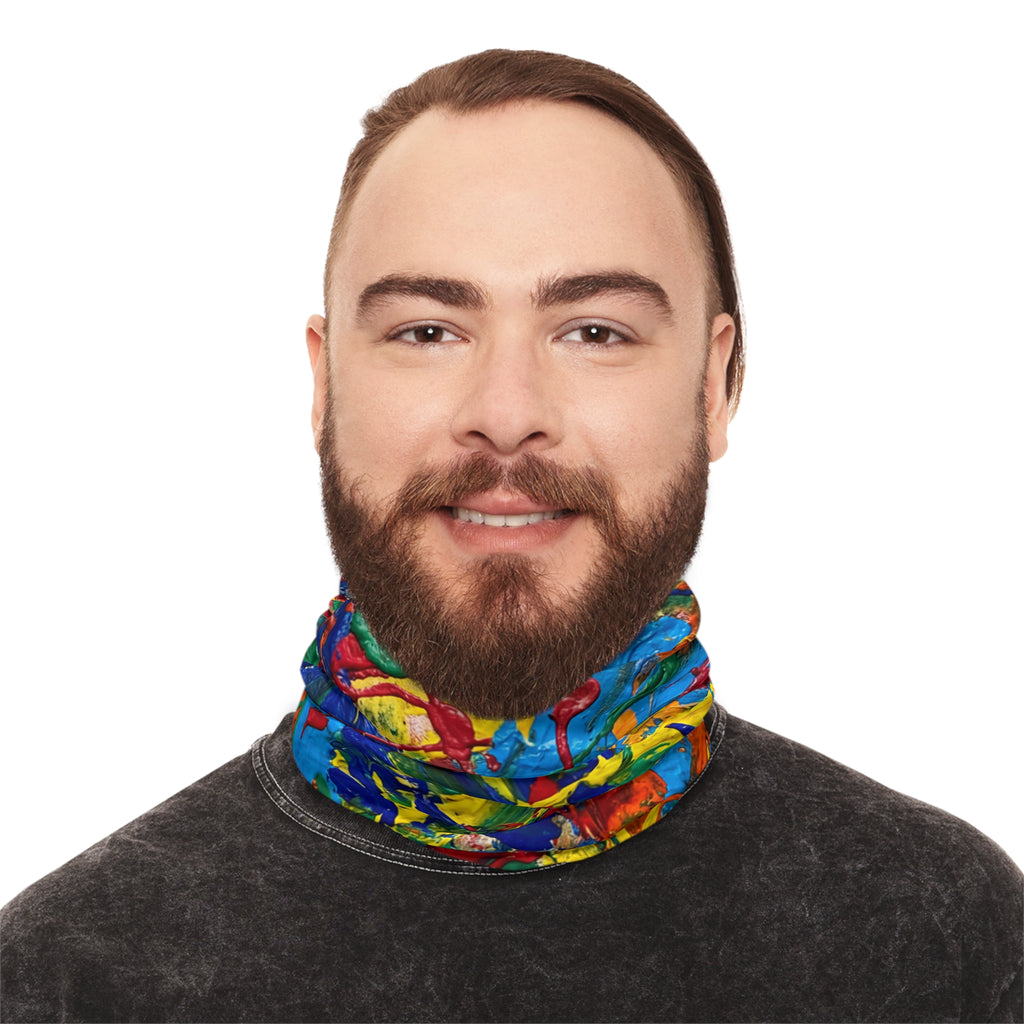 Abstract Color Splash Neck Gaiter | Paint Splatter Art