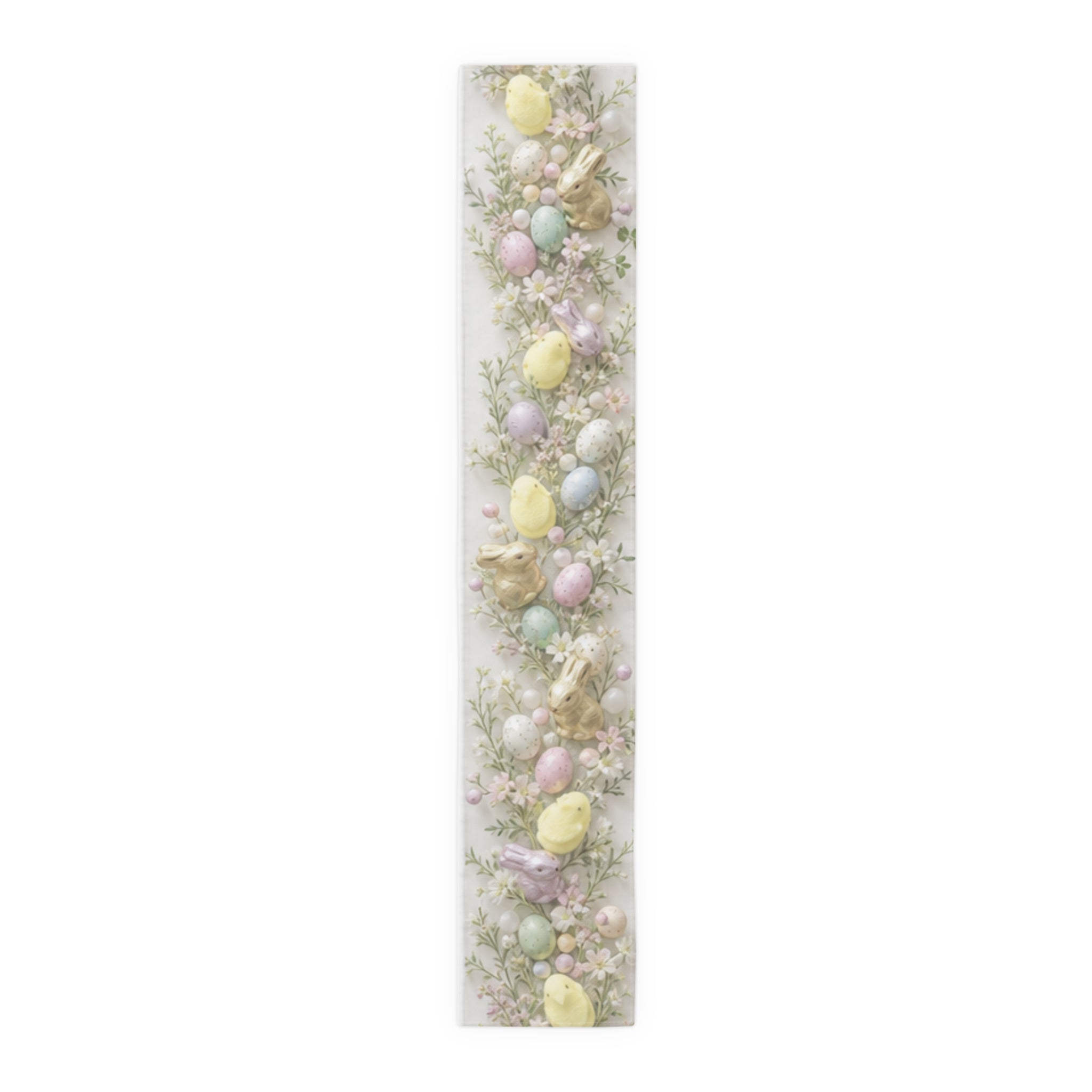 Table Runner Easter Bunny and Pastel Eggs\Spring Floral Cotton