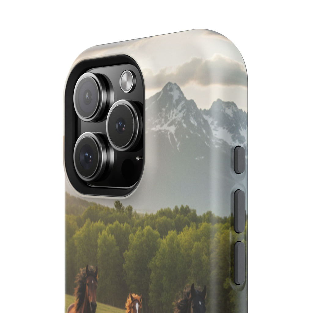 Running Horses Phone Case | Magnetic Impact-Resistant Case