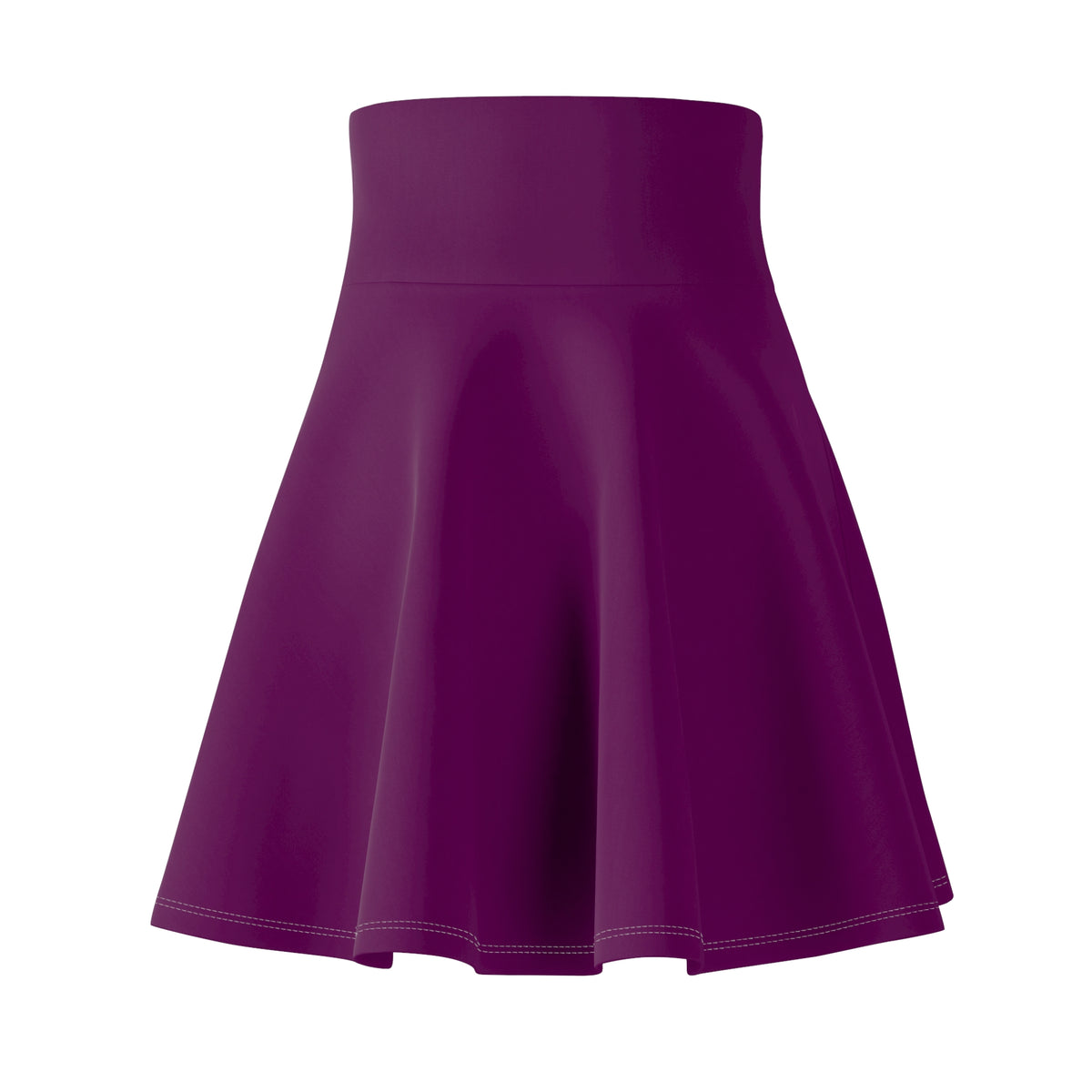 Solid Plum Skater Skirt - Deep Purple Flared