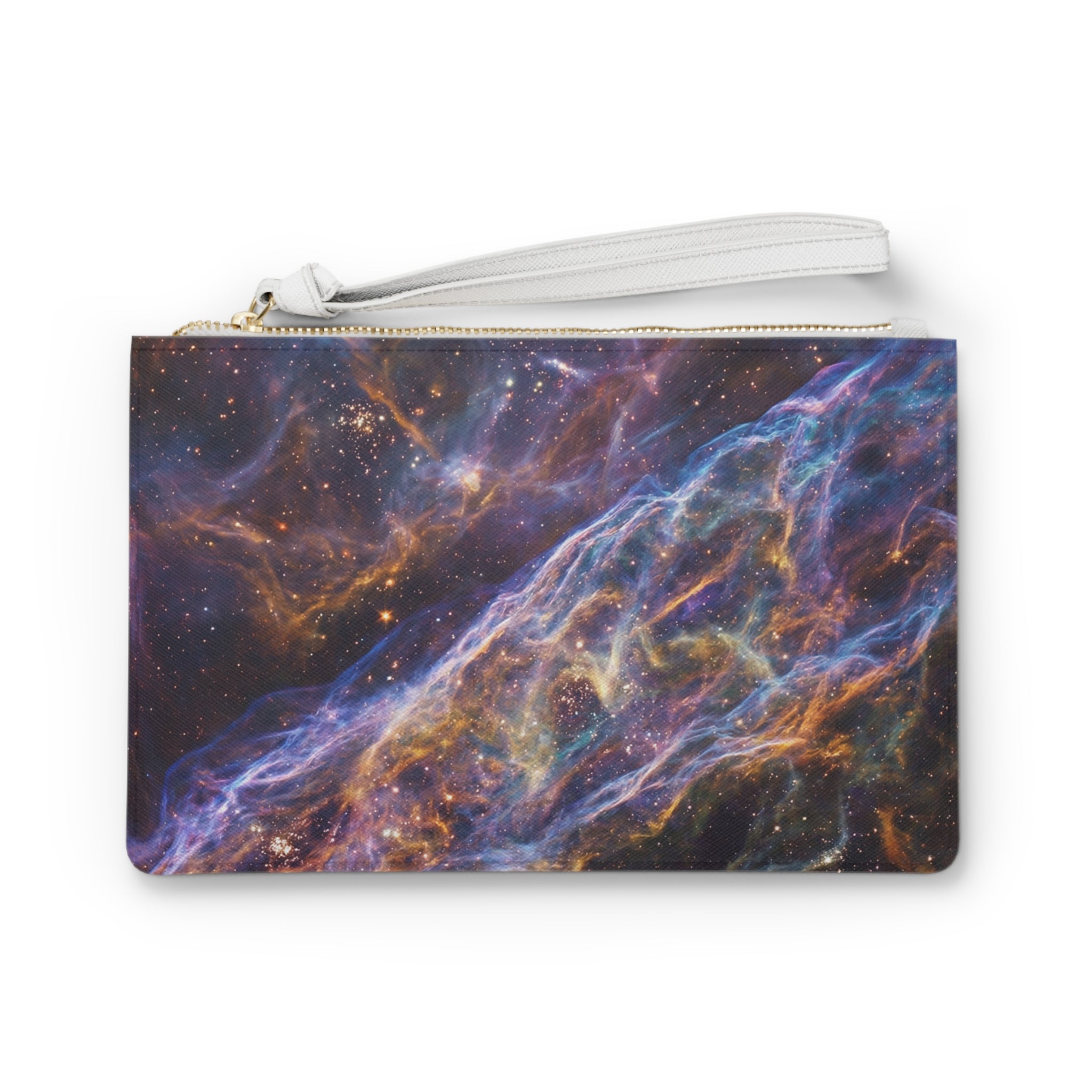 Galaxy Nebula Clutch Bag / Cosmic Space Print Wristlet