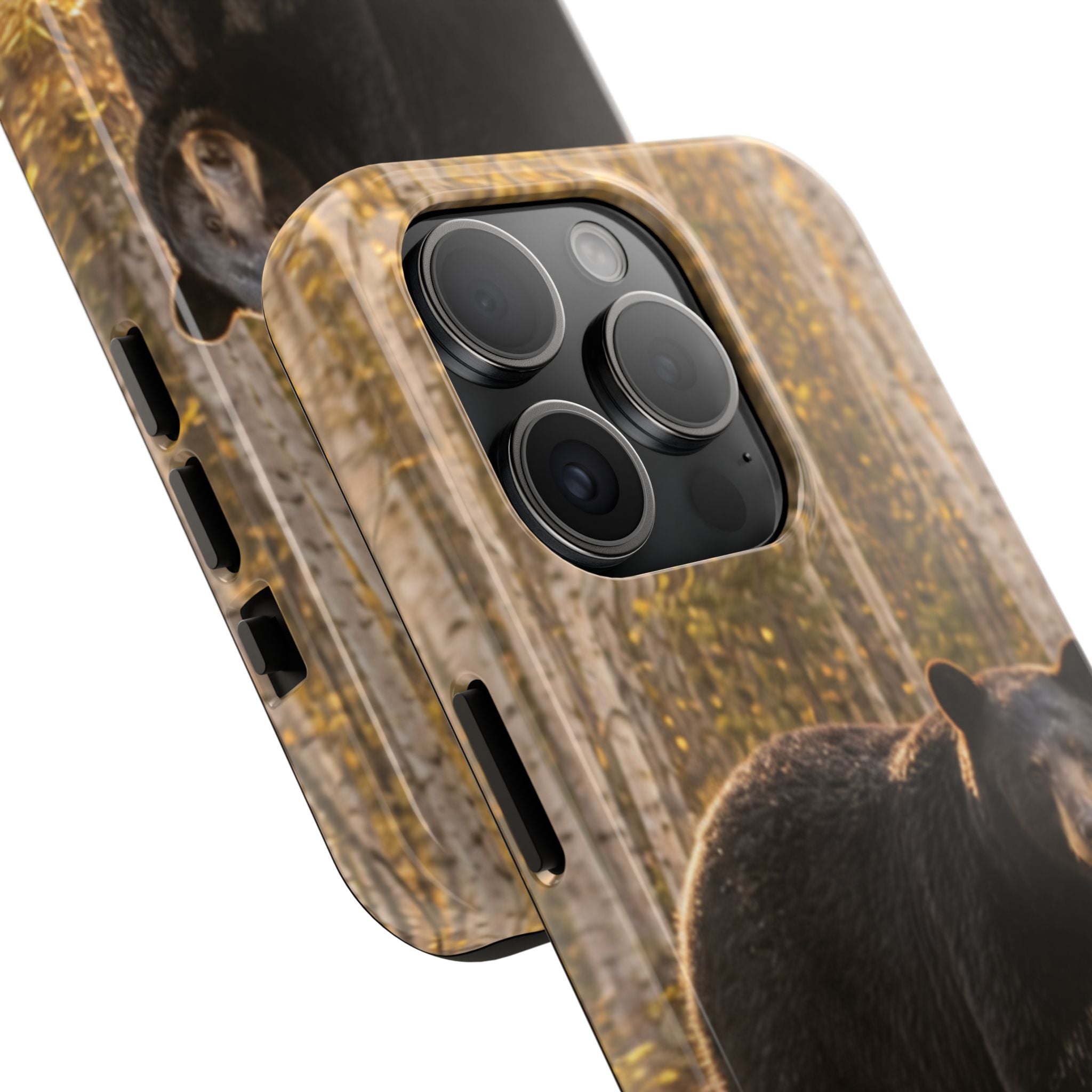 Black Bear Forest Phone Case | Tough Phone Case