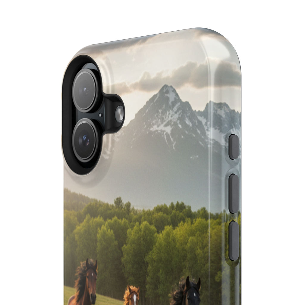 Running Horses Phone Case | Magnetic Impact-Resistant Case
