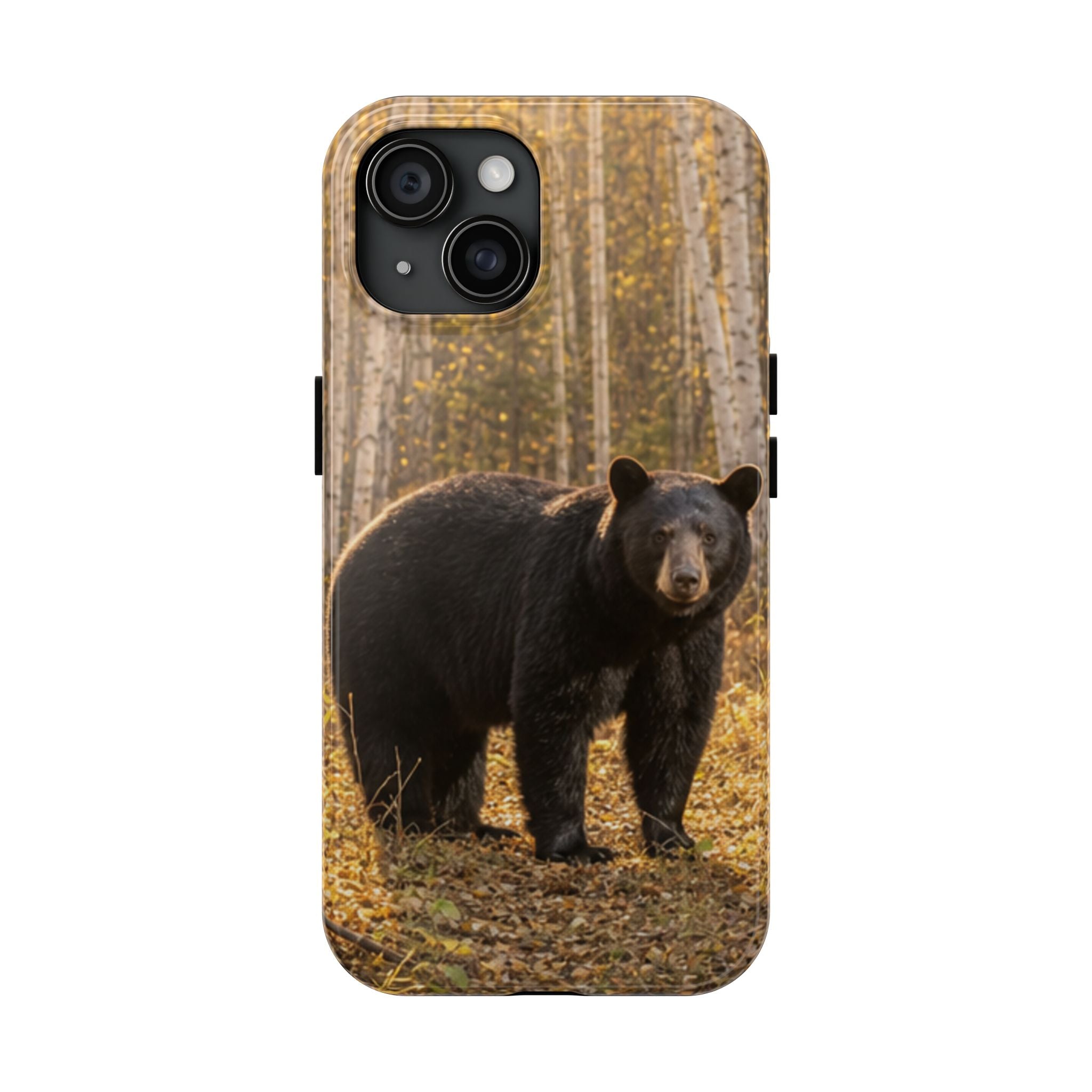 Black Bear Forest Phone Case | Tough Phone Case
