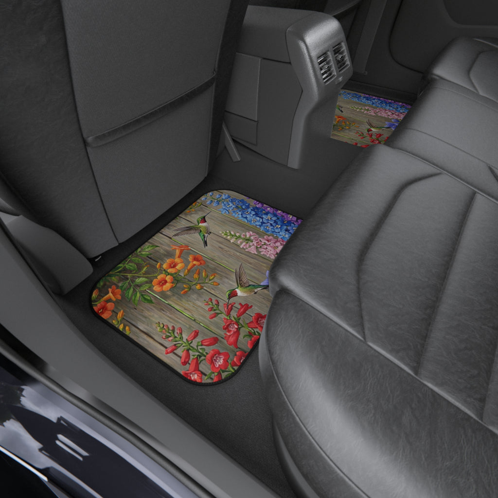 Cottage Garden Hummingbirds Car Mats (Set of 4)