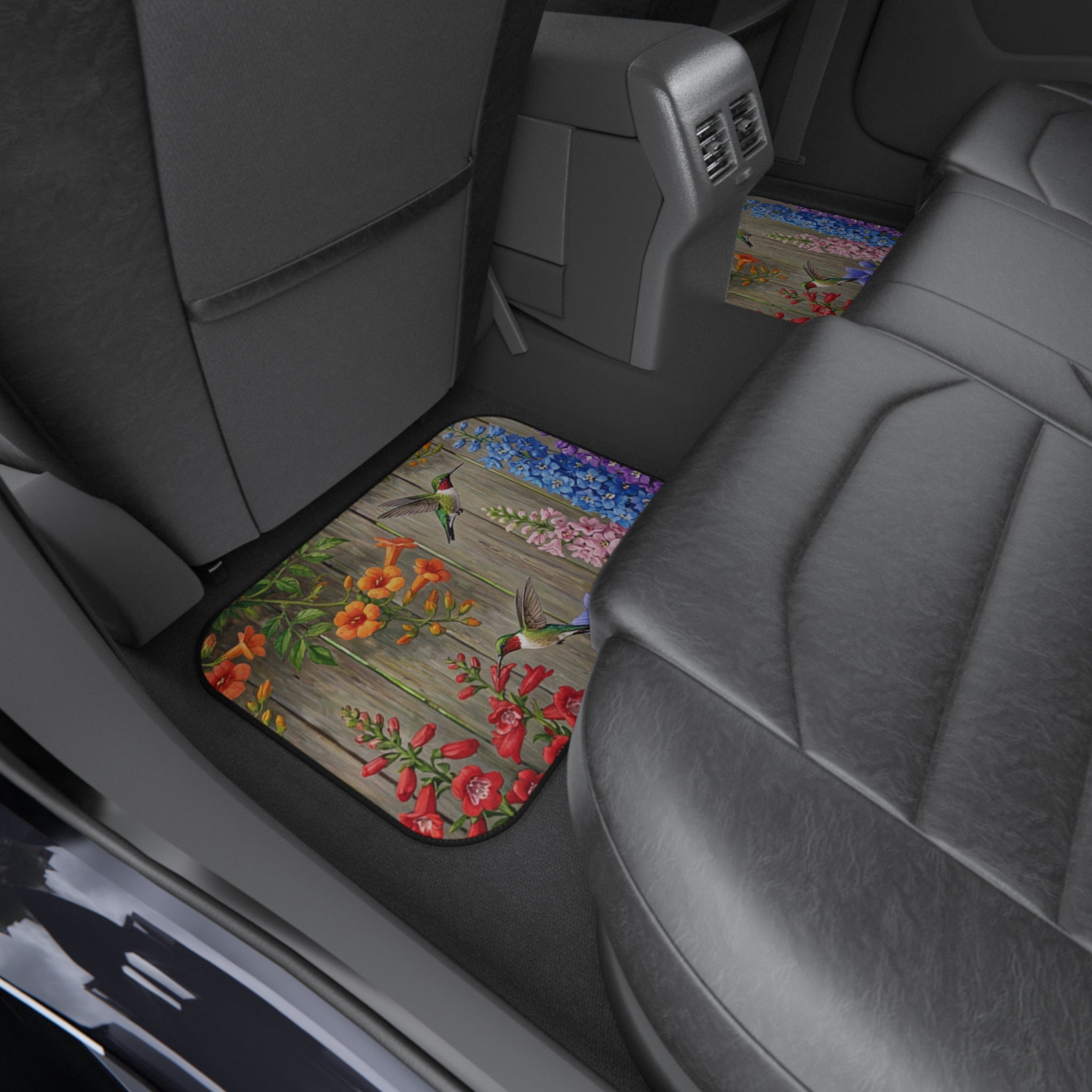 Cottage Garden Hummingbirds Car Mats (Set of 4)