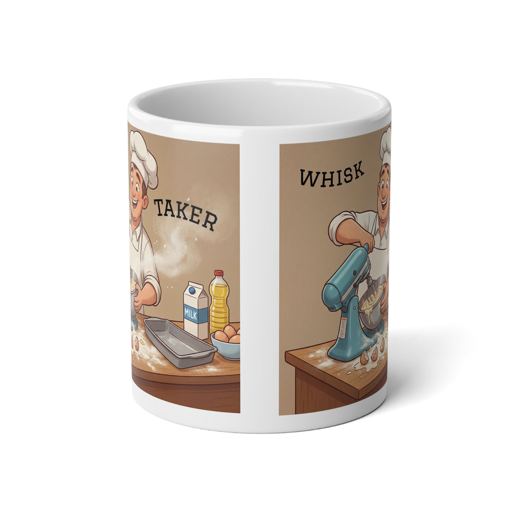Jumbo Mug Baker 20oz/ Whisk, Measure & Bake Coffee Cup