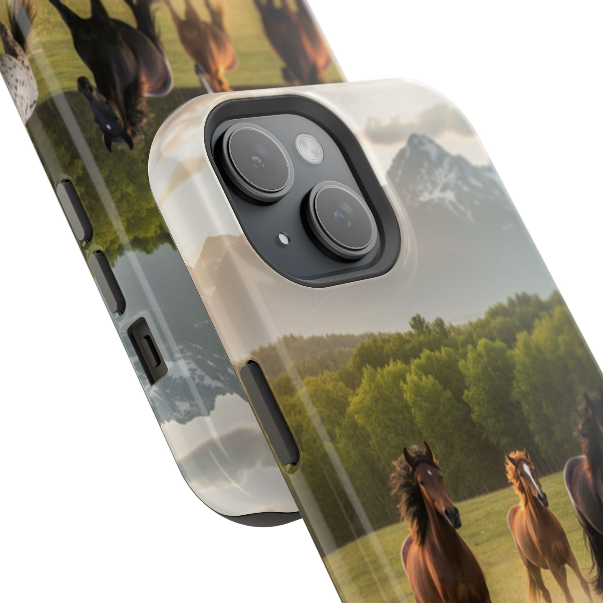 Running Horses Phone Case | Magnetic Impact-Resistant Case
