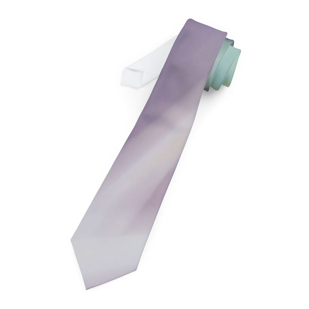 Pastel Gradient Necktie — Soft Beige & Mint Ombre Tie for Weddings, Spring Dressing