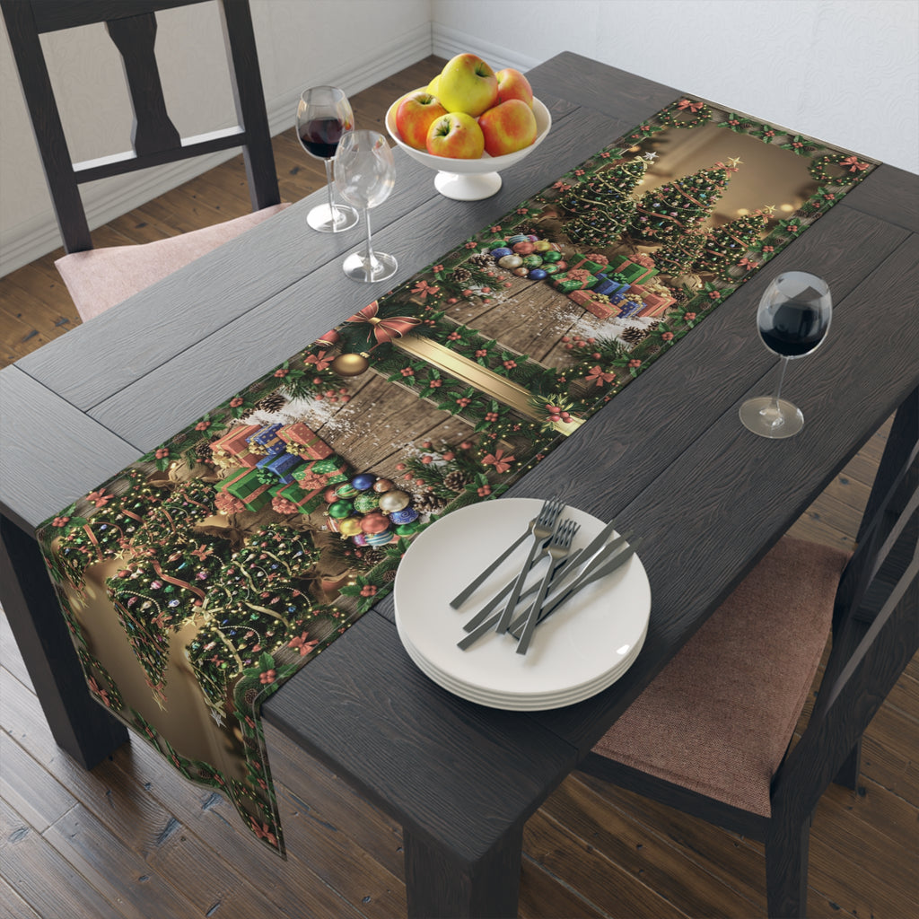 Christmas Tree Table Runner | Holiday Dining Decor