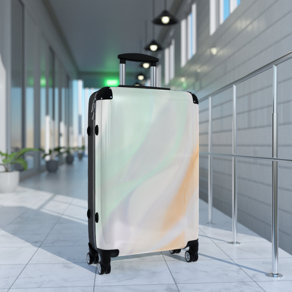 Suitcases/Abstract Swirl / Colorful Red, Blue & Gold Travel Luggage
