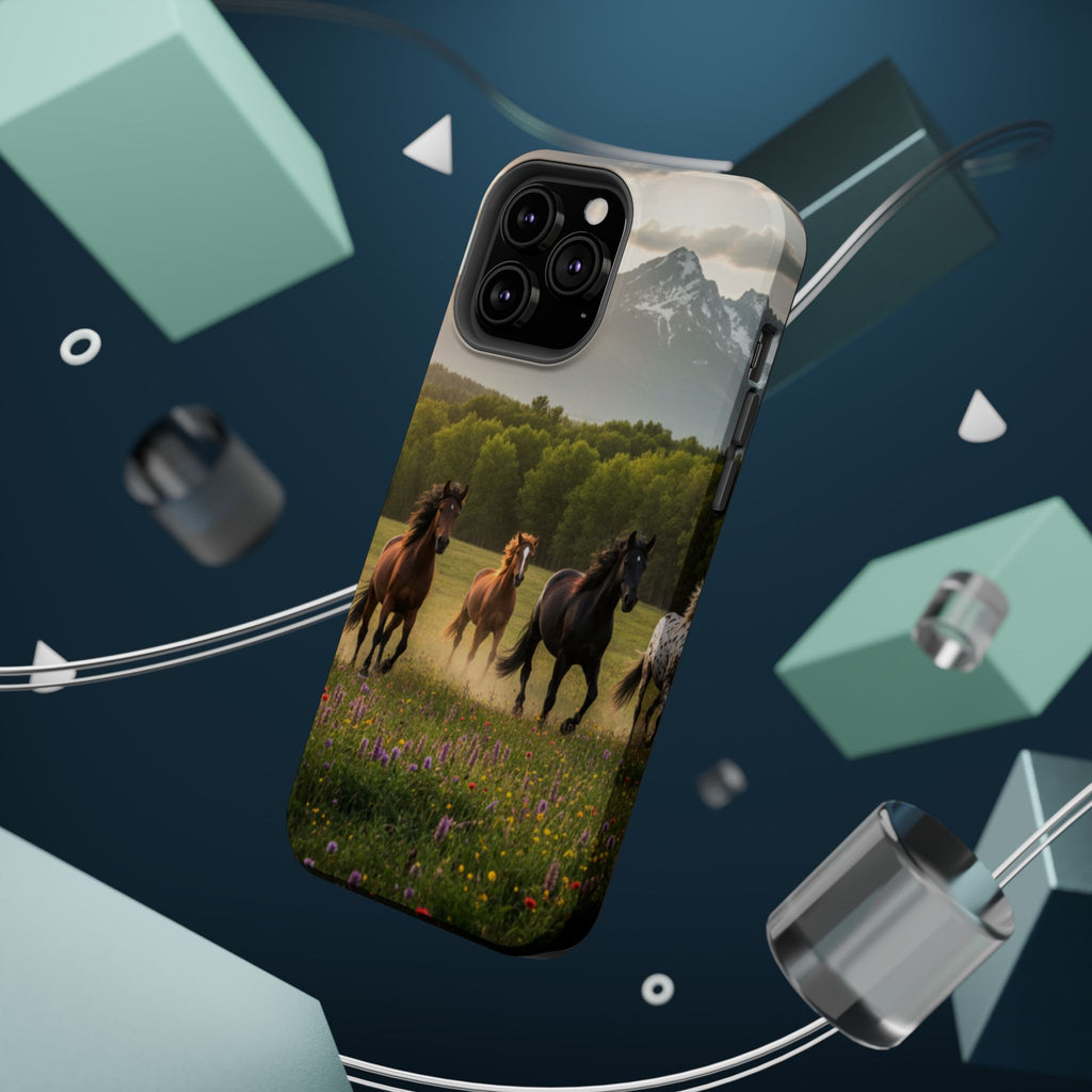 Running Horses Phone Case | Magnetic Impact-Resistant Case