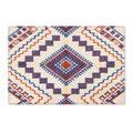Southwestern Diamond Pattern Area Rug | Blue Rust Geometric