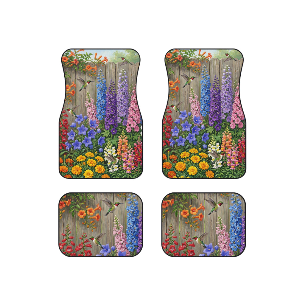 Cottage Garden Hummingbirds Car Mats (Set of 4)