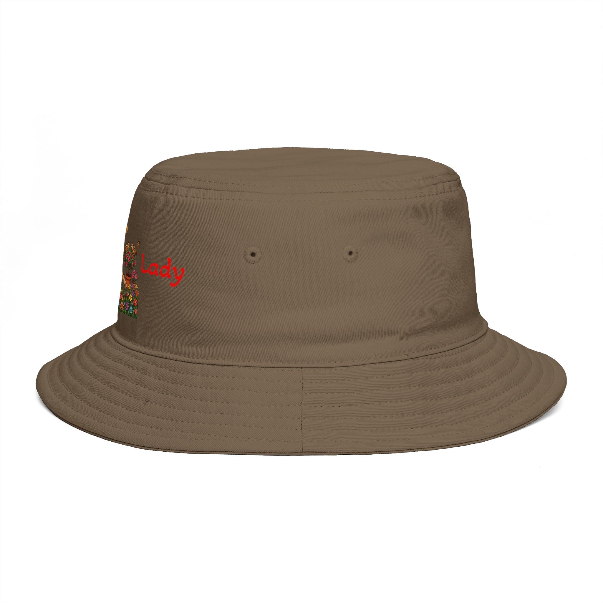 Plant Lady bucket hat | lady planting flowers floral gardening design