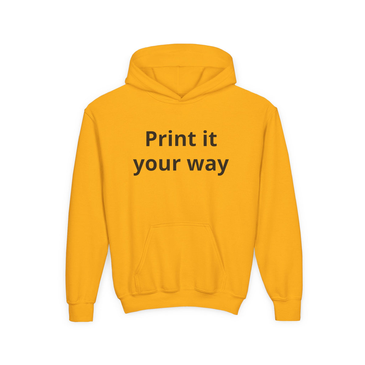 Print It Your Way Kids Graphic Hoodie – Customizable Youth Heavy Blend Hooded Sweatshirt