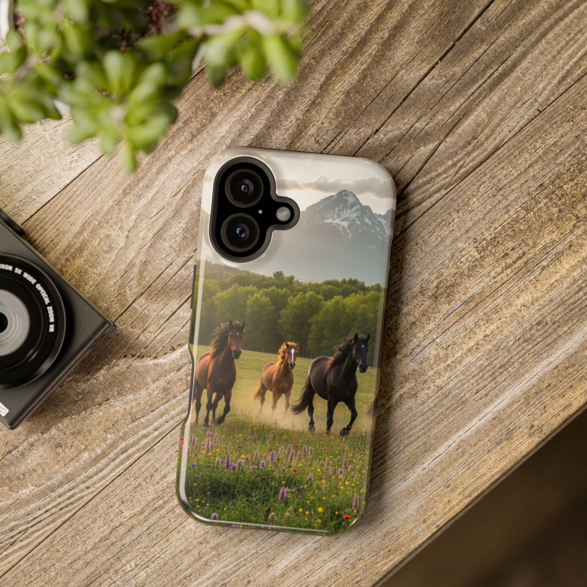 Running Horses Phone Case | Magnetic Impact-Resistant Case