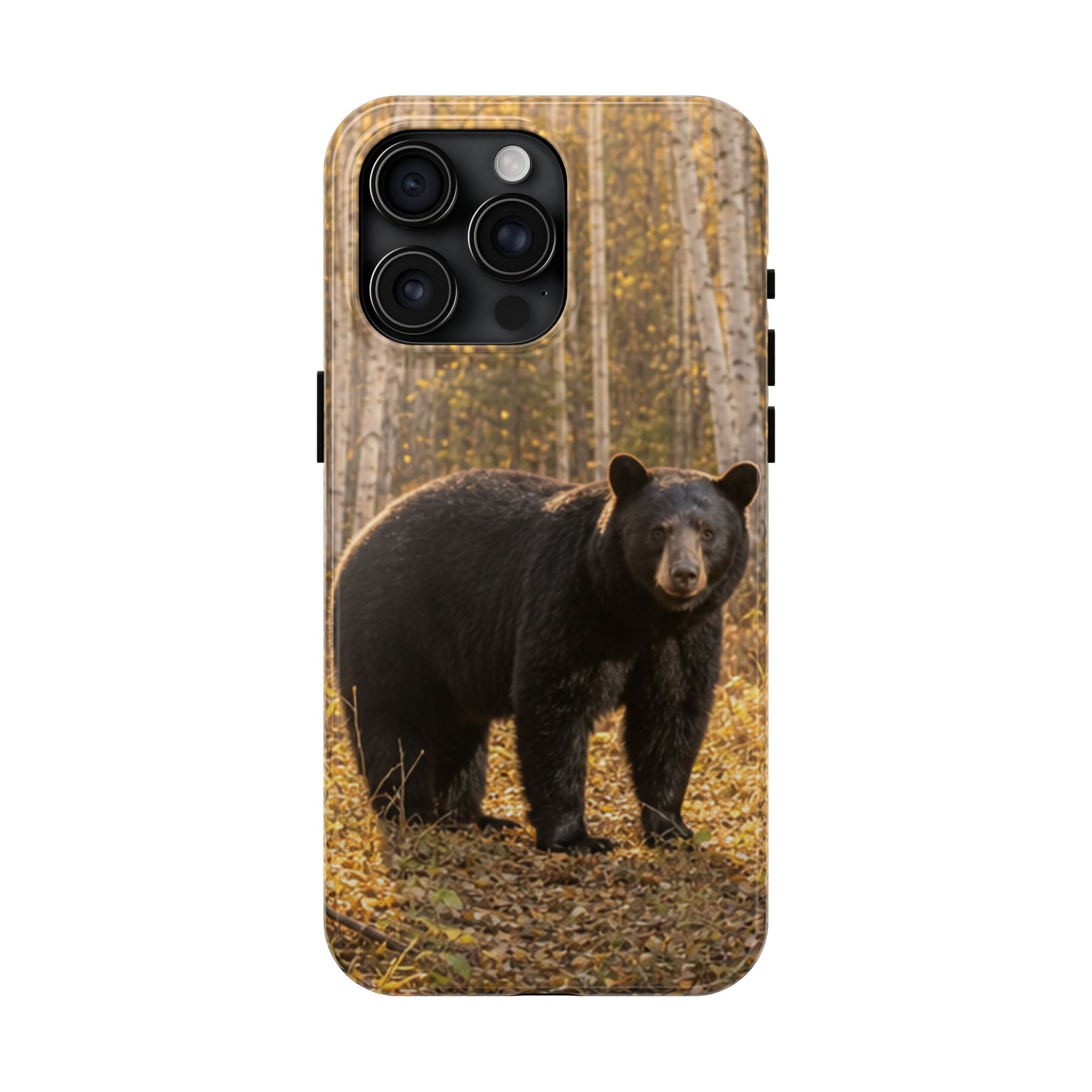 Black Bear Forest Phone Case | Tough Phone Case