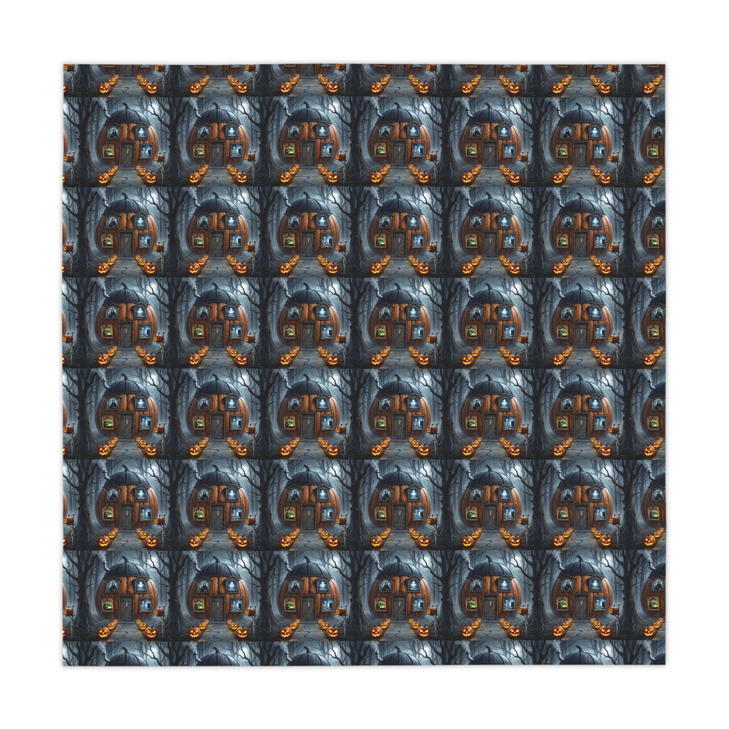 Gothic Pumpkin Pattern Tablecloth / Spooky Halloween Harvest Decor