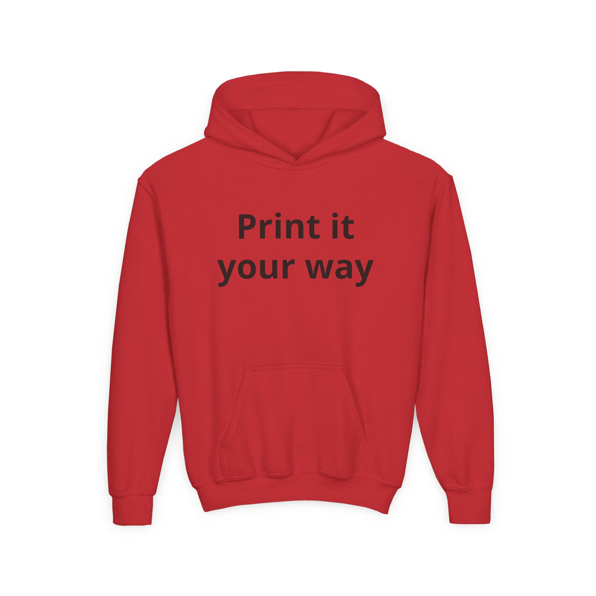 Print It Your Way Kids Graphic Hoodie – Customizable Youth Heavy Blend Hooded Sweatshirt