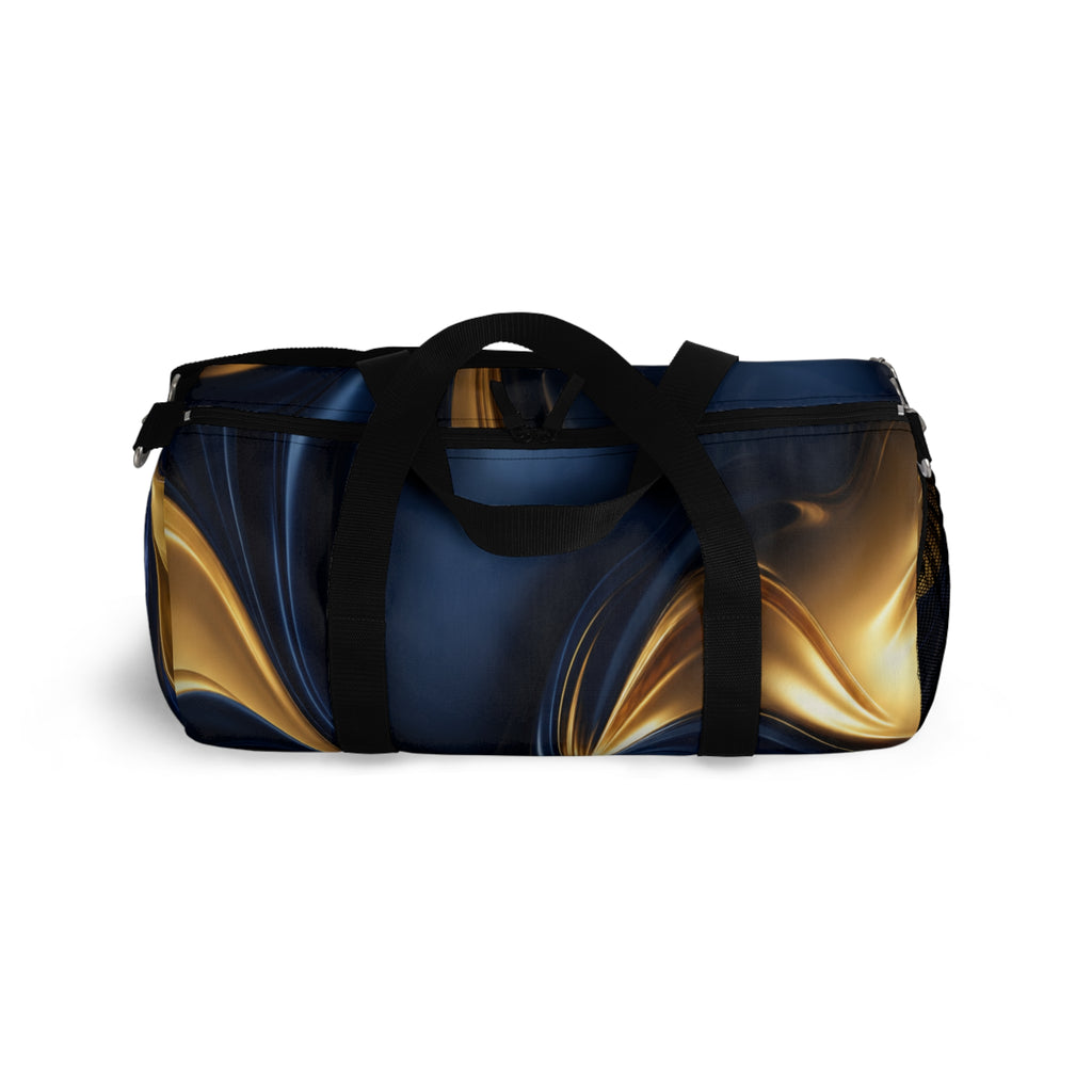 Navy & Gold Marble Duffle Bag — Luxury Travel Gym Bag