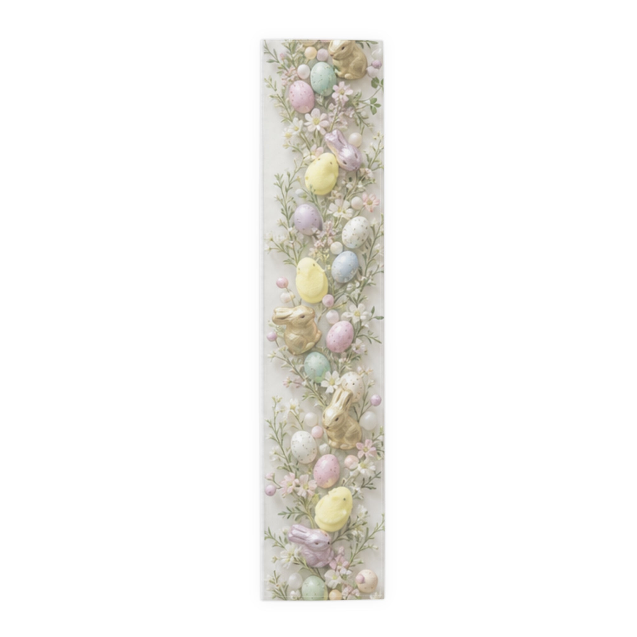 Table Runner Easter Bunny and Pastel Eggs\Spring Floral Cotton