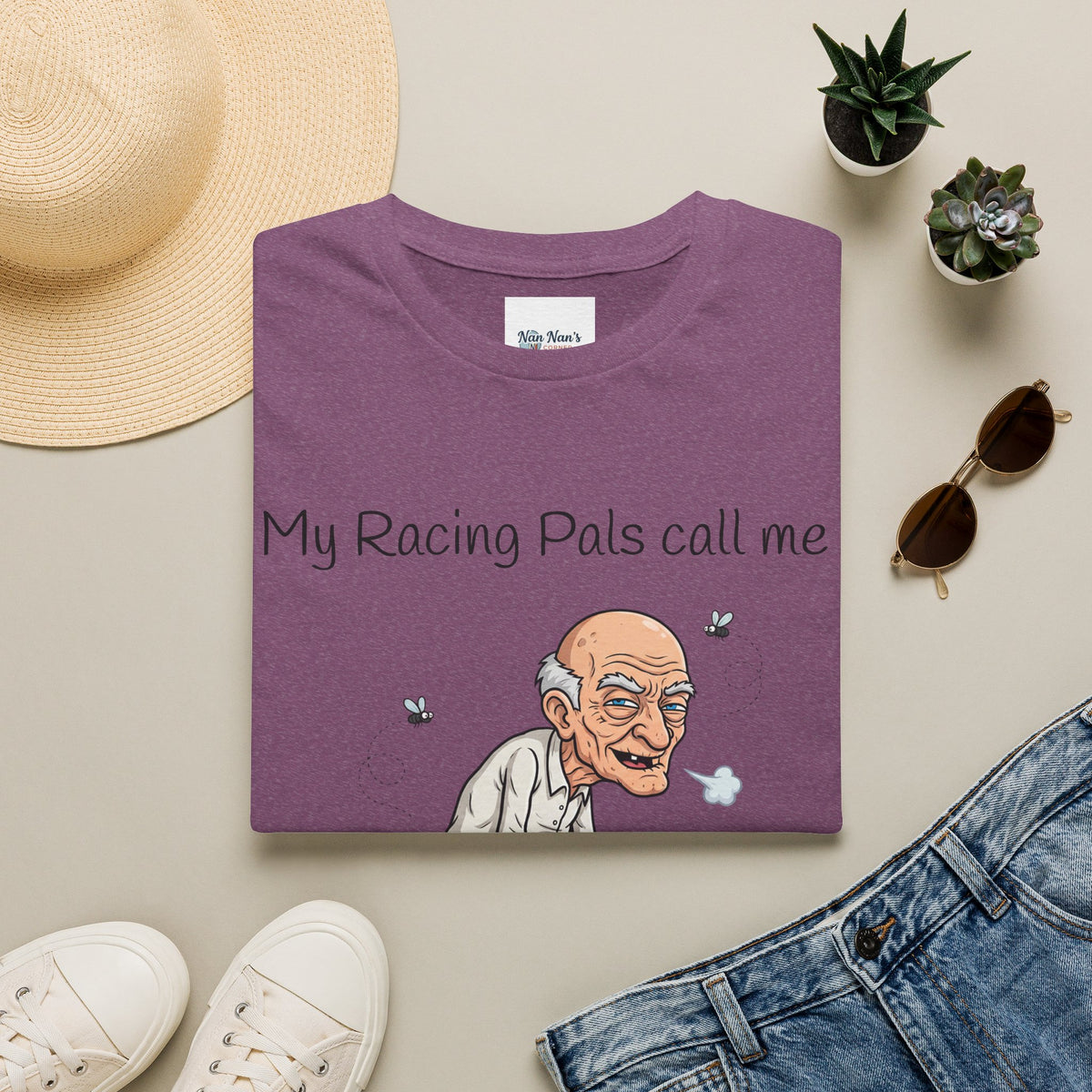 Nostalgic Gasser Grandpa Unisex Graphic T-Shirt – Novelty Racing Humor Cotton Tee