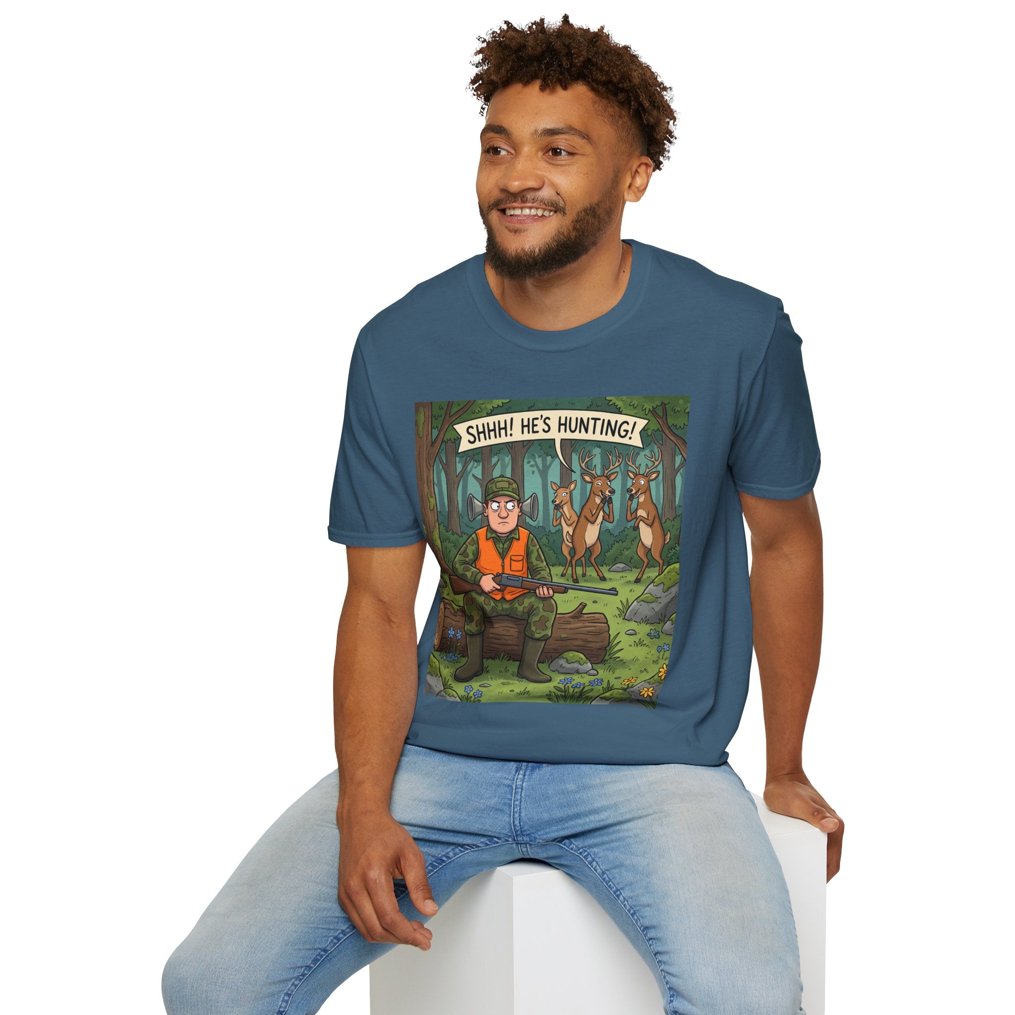 T-Shirt/Shhh He's Hunting | Funny Hunter