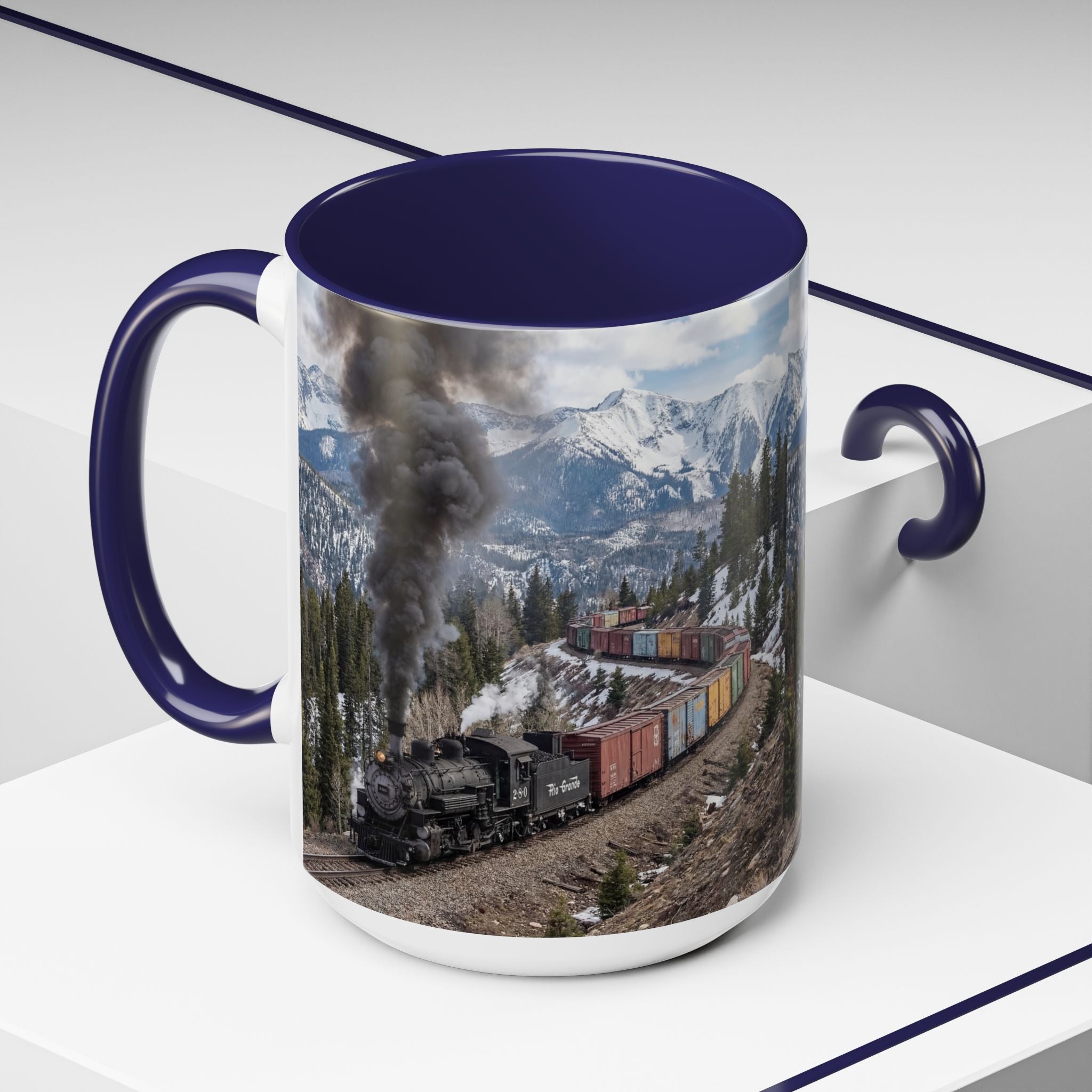 Accent Coffee Mug (11, 15oz)/Steam Train