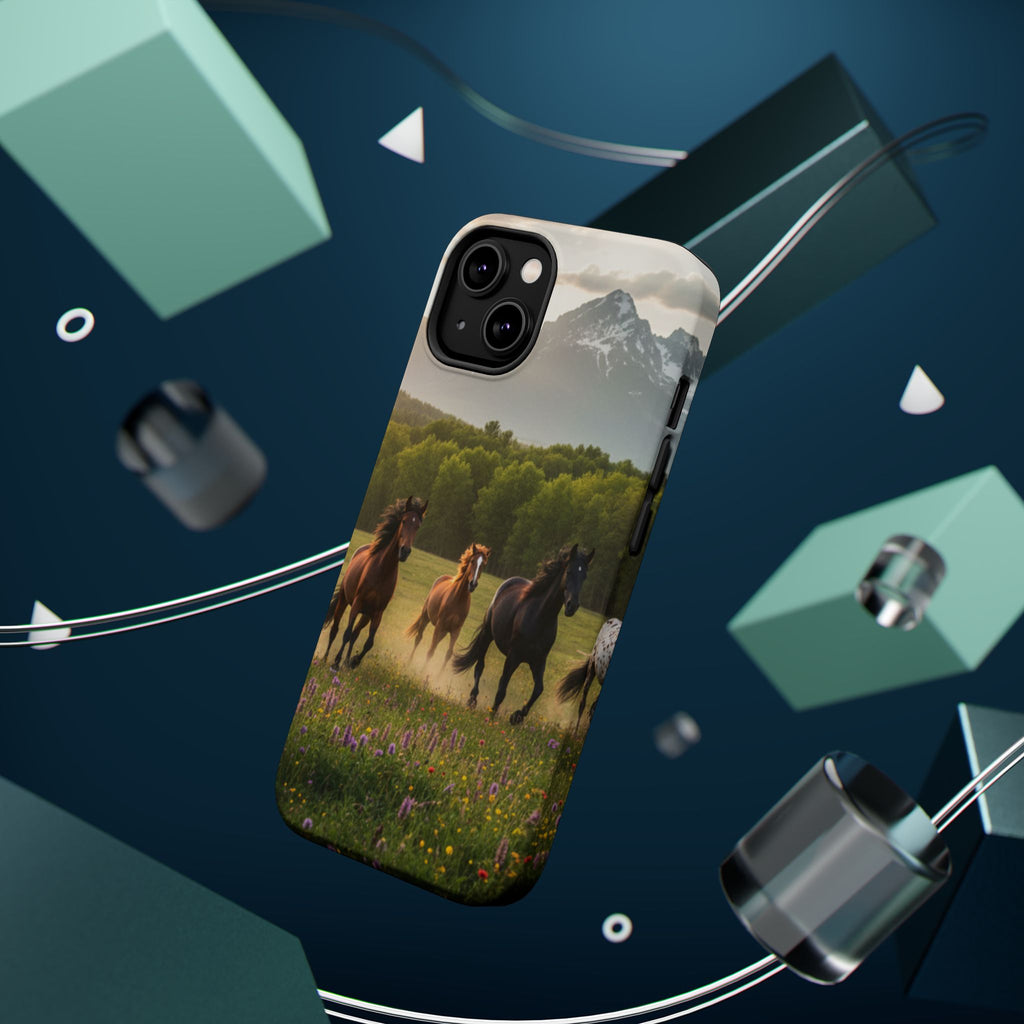Running Horses Phone Case | Magnetic Impact-Resistant Case