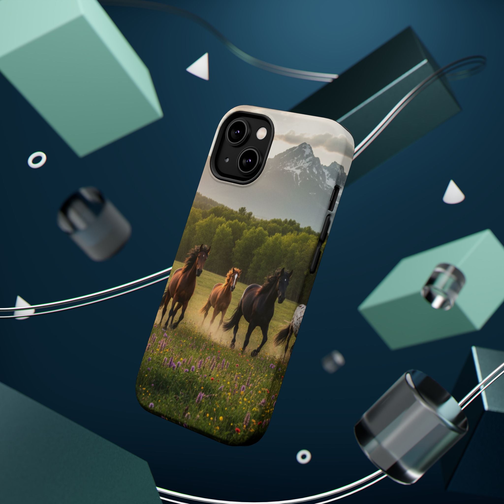 Running Horses Phone Case | Magnetic Impact-Resistant Case
