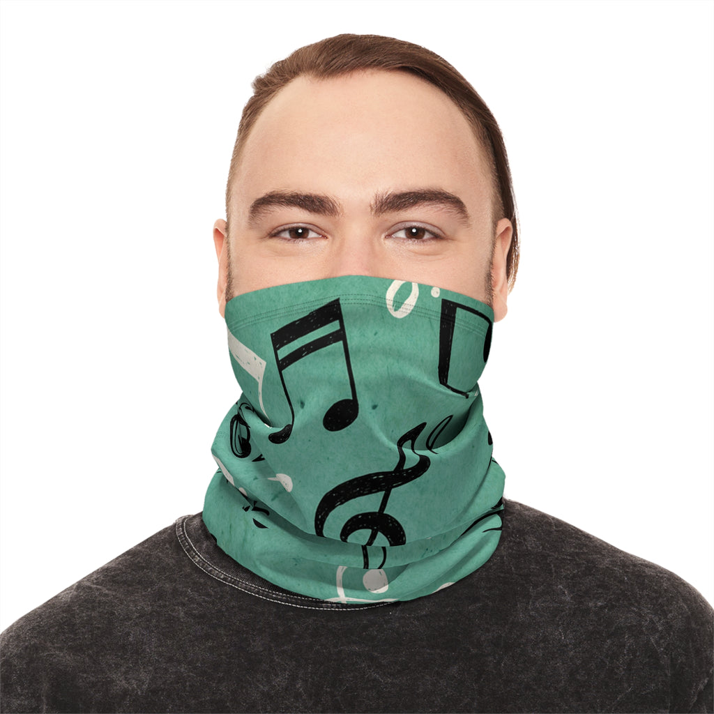 Music Notes Neck Gaiter | Winter Neck Gaiter With Drawstring