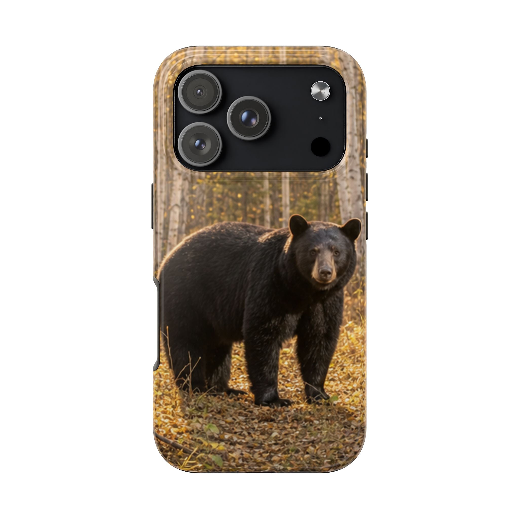Black Bear Forest Phone Case | Tough Phone Case