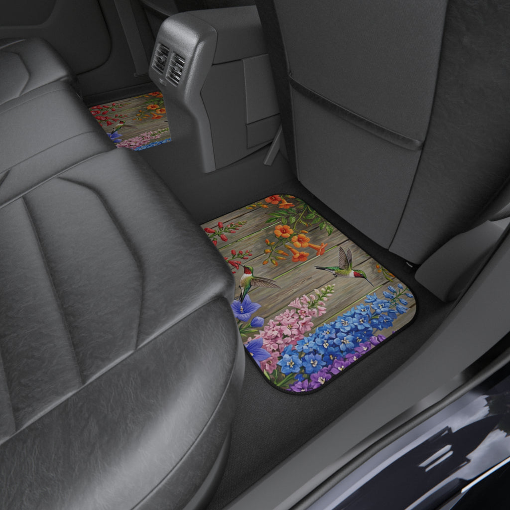Cottage Garden Hummingbirds Car Mats (Set of 4)