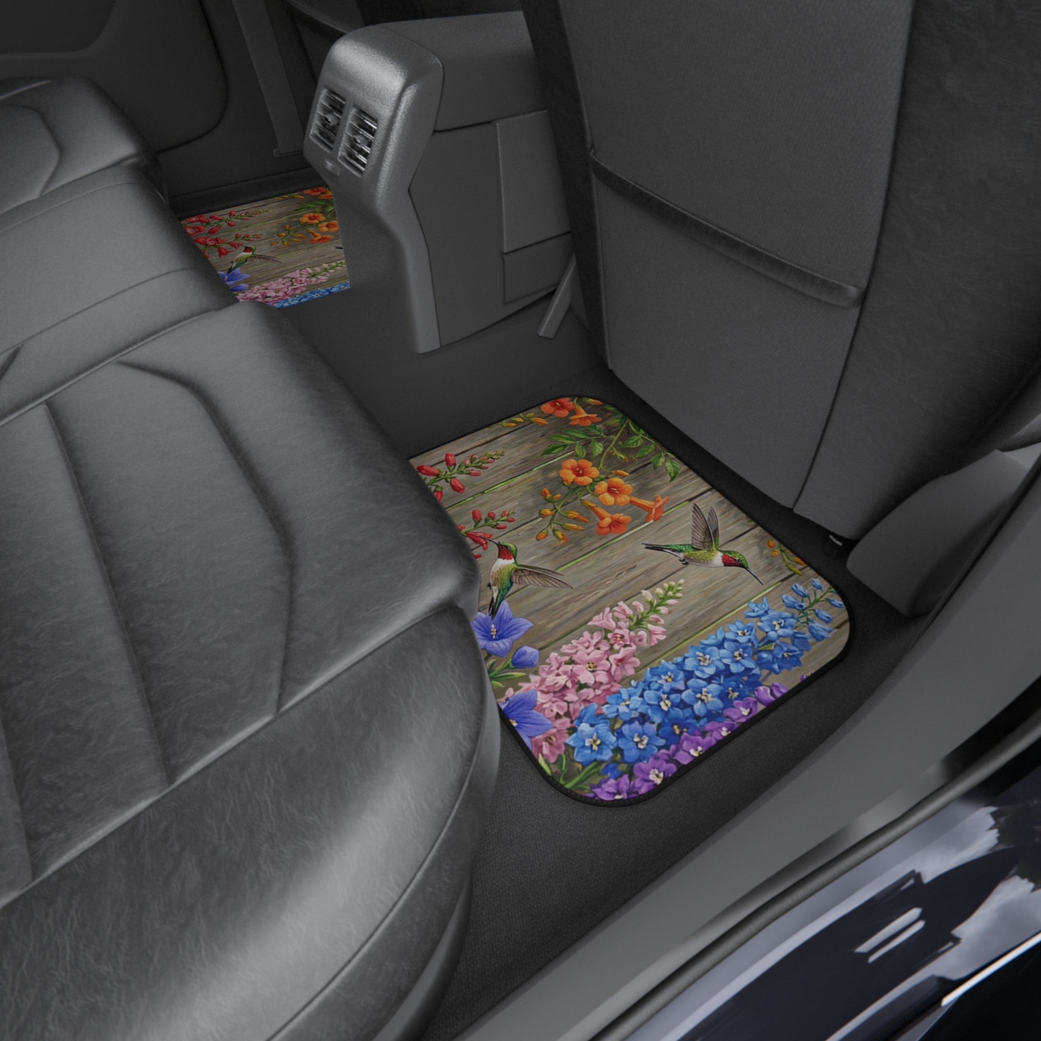 Cottage Garden Hummingbirds Car Mats (Set of 4)