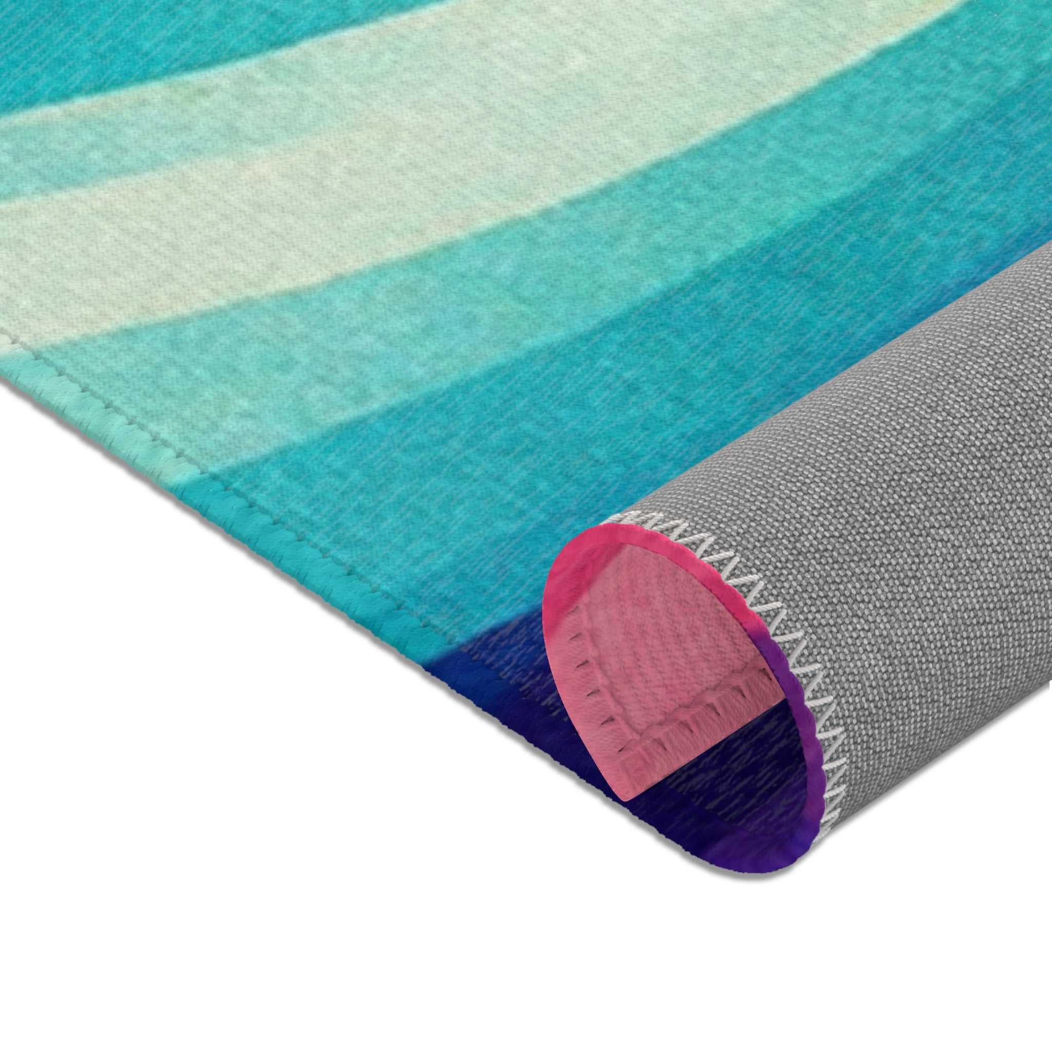 Rainbow Swirl Area Rug | Abstract Colorful Spiral