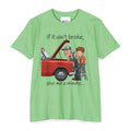 Mechanic Grandpa T-Shirt — "If it ain't broke, give me a minute" Vintage Car Repair Tee
