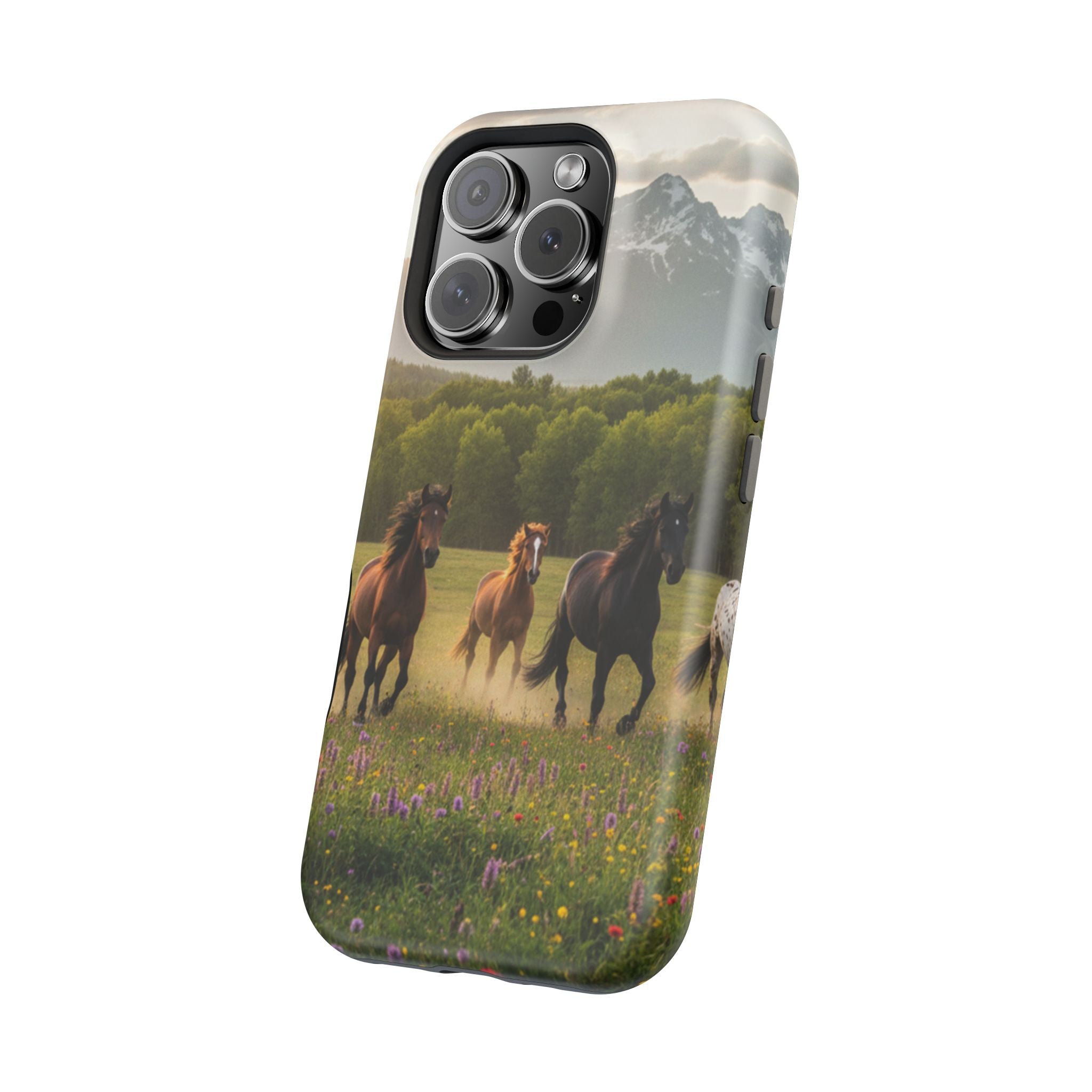 Running Horses Phone Case | Magnetic Impact-Resistant Case