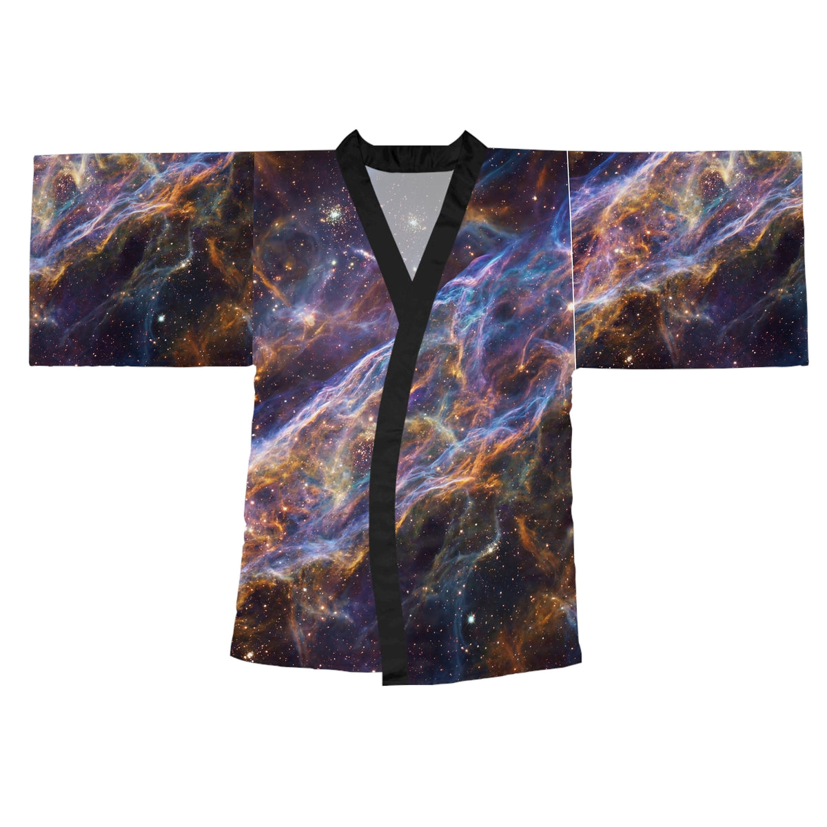 Cosmic Nebula Print Kimono Robe