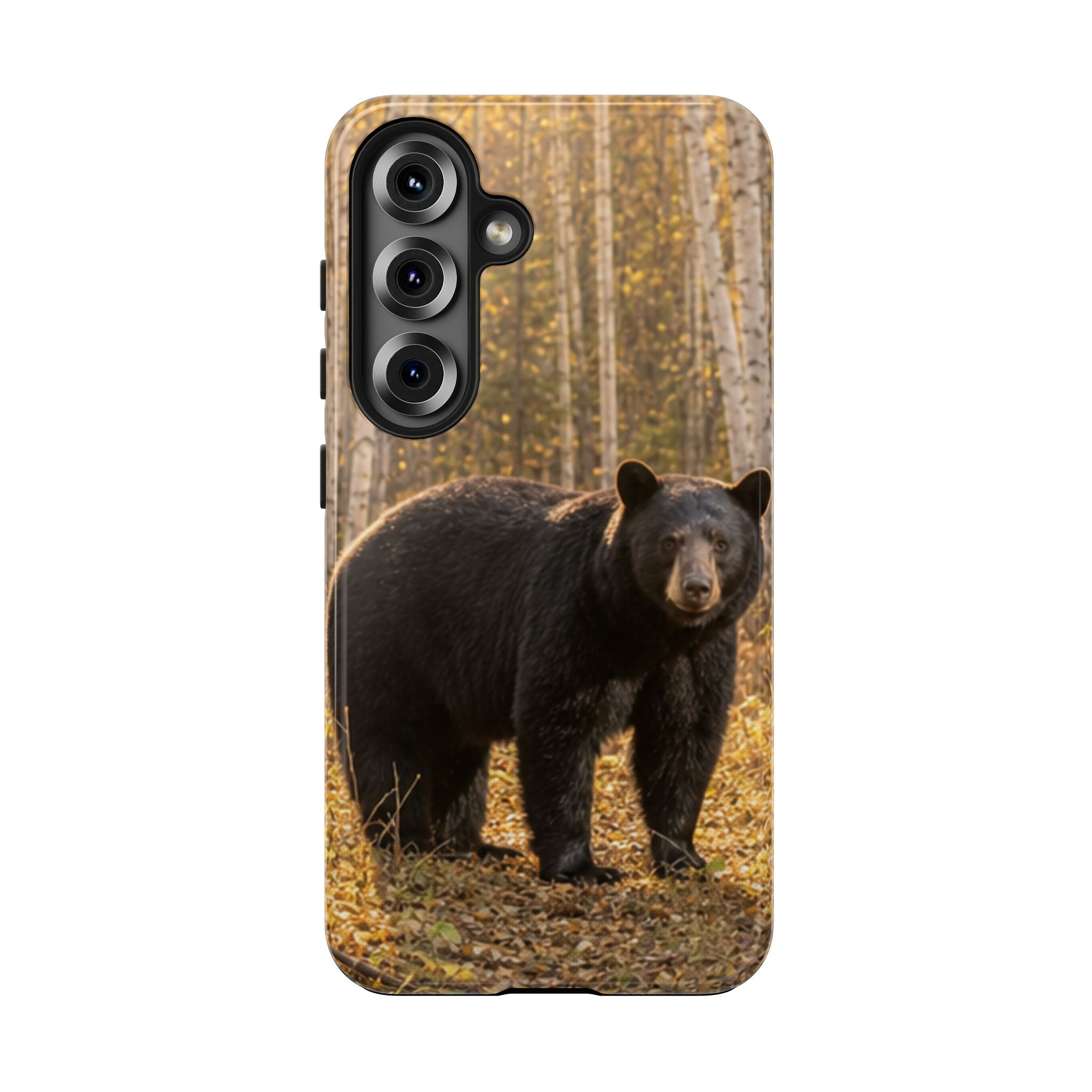 Black Bear Forest Phone Case | Tough Phone Case