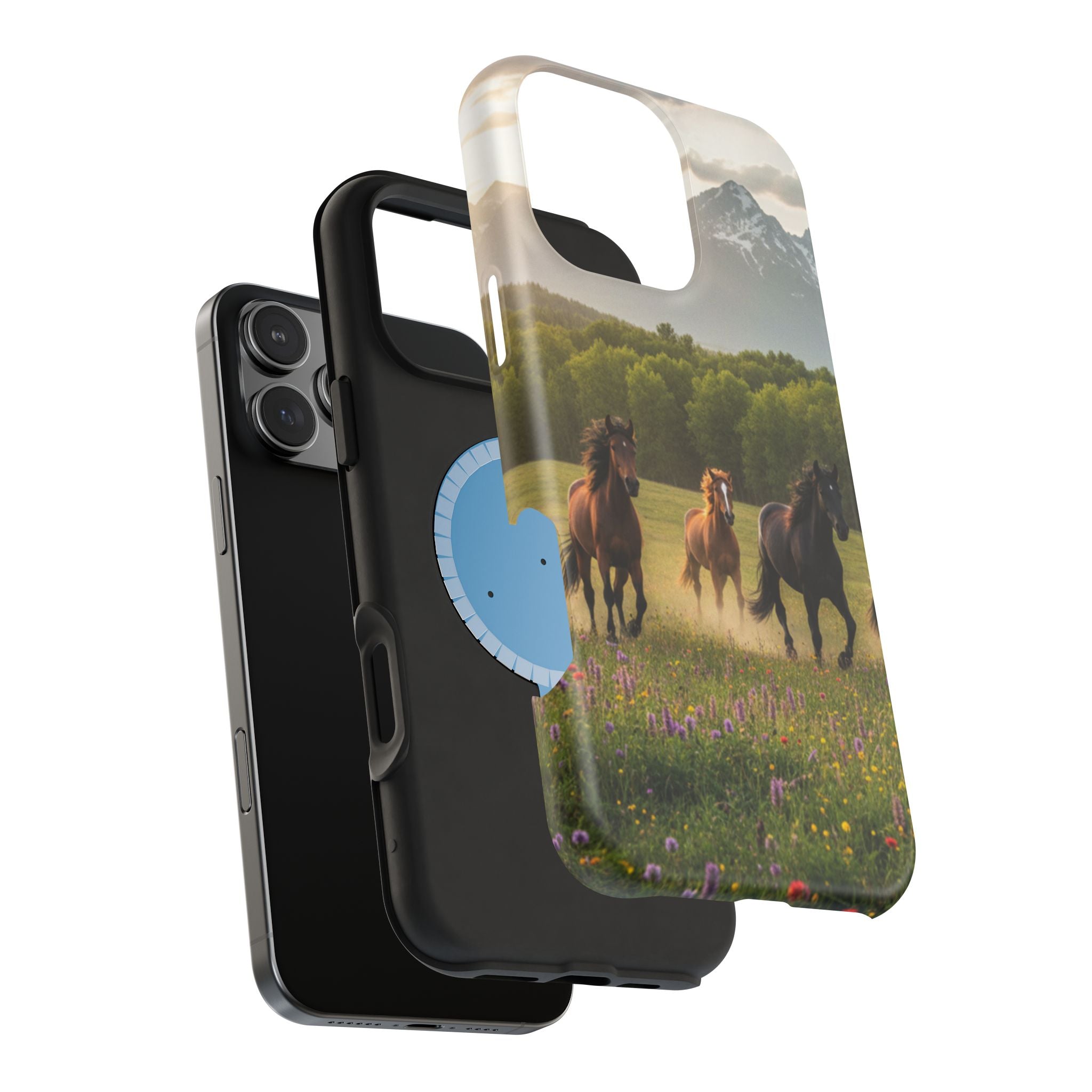 Running Horses Phone Case | Magnetic Impact-Resistant Case