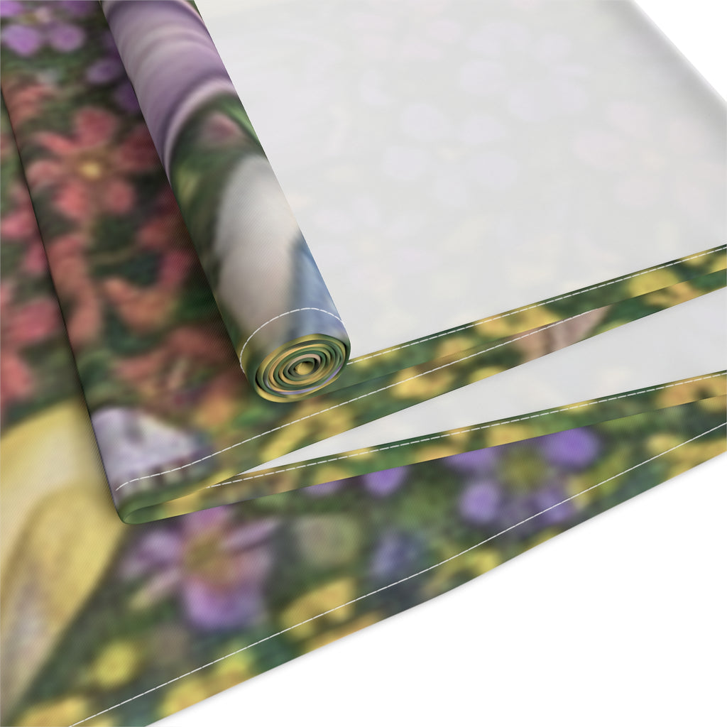 Floral Garden Birds Bees Butterflies Table Runner