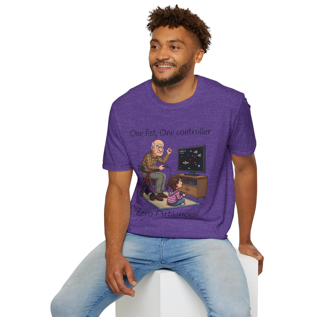 T-Shirt/One Fist One Controller tee |Zero Patience/Grandpa Gaming Design