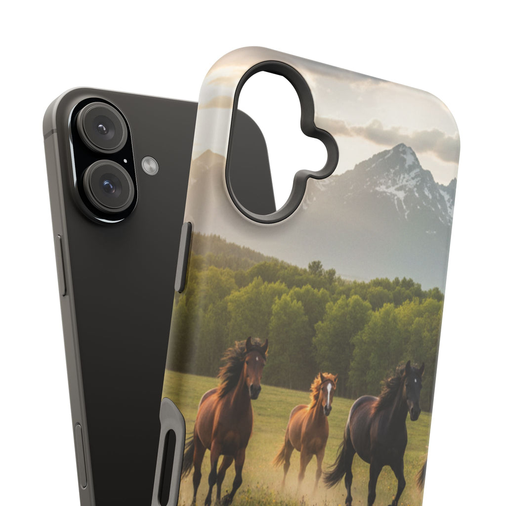 Running Horses Phone Case | Magnetic Impact-Resistant Case