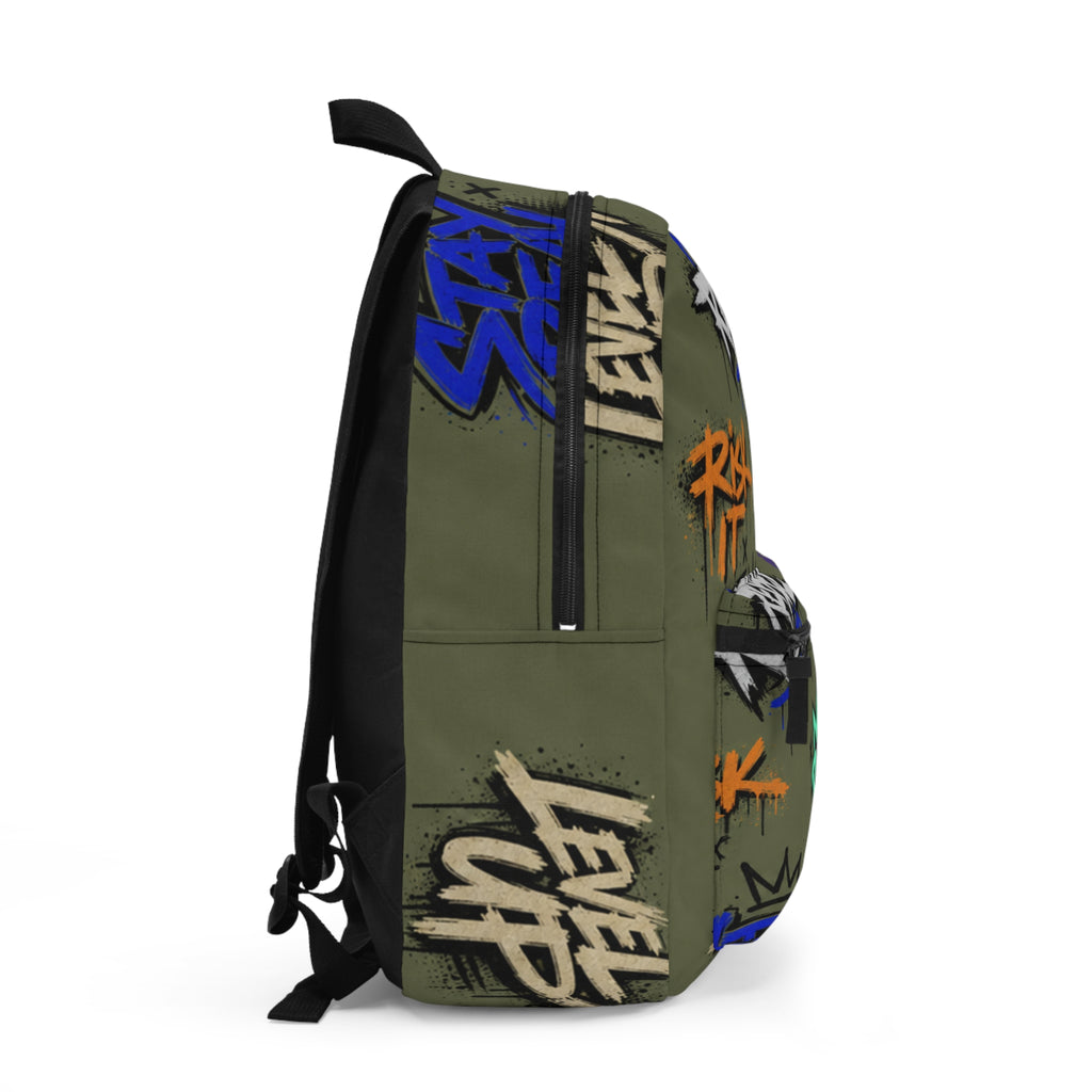Graffiti 'No Rules' Street Art Backpack | Urban Rebellion Print