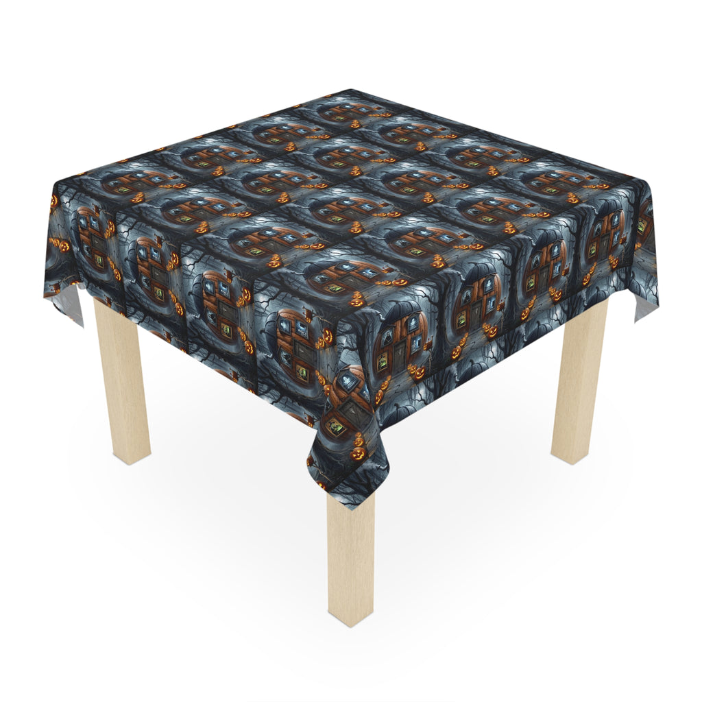 Gothic Pumpkin Pattern Tablecloth / Spooky Halloween Harvest Decor