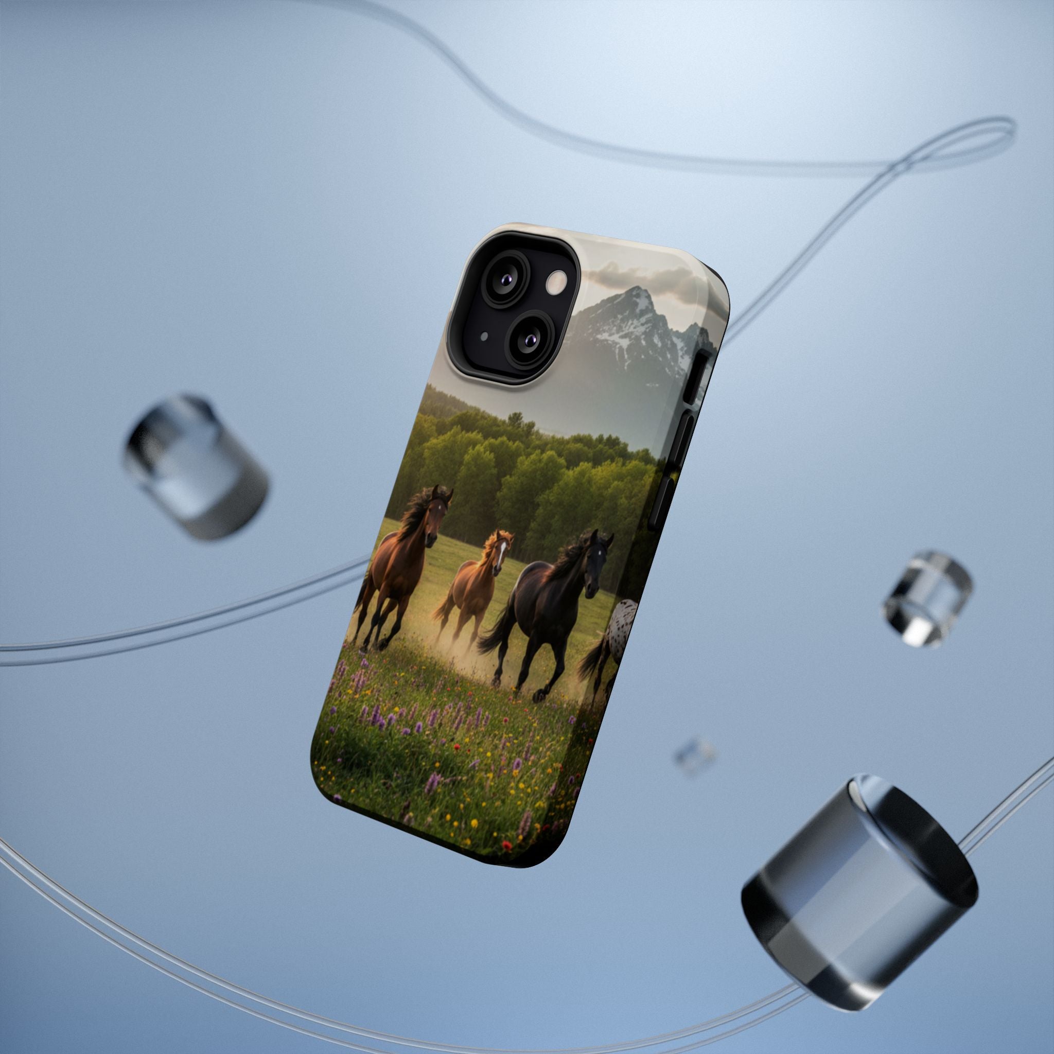 Running Horses Phone Case | Magnetic Impact-Resistant Case