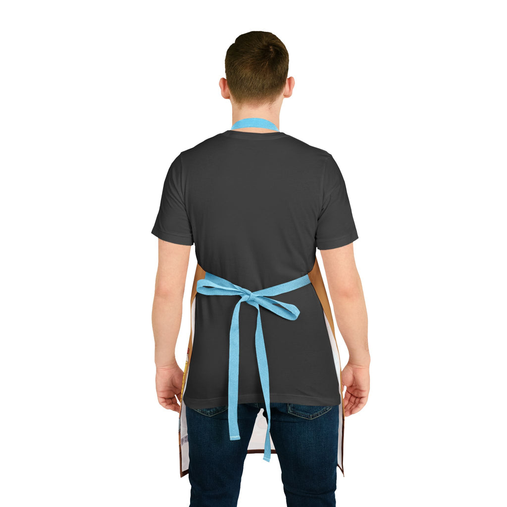 Apron Cheerful Baker Illustration | Cartoon Chef Baking, Kitchen Apron