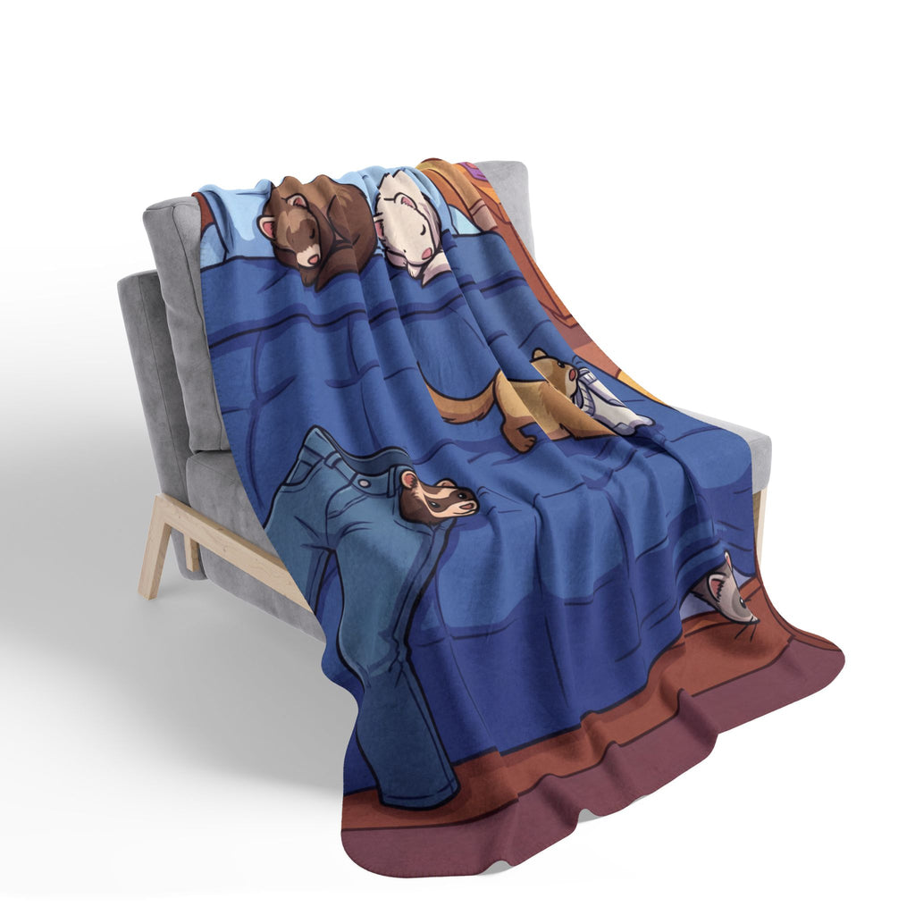 Ferret Fun/ Fleece Sherpa Blanket