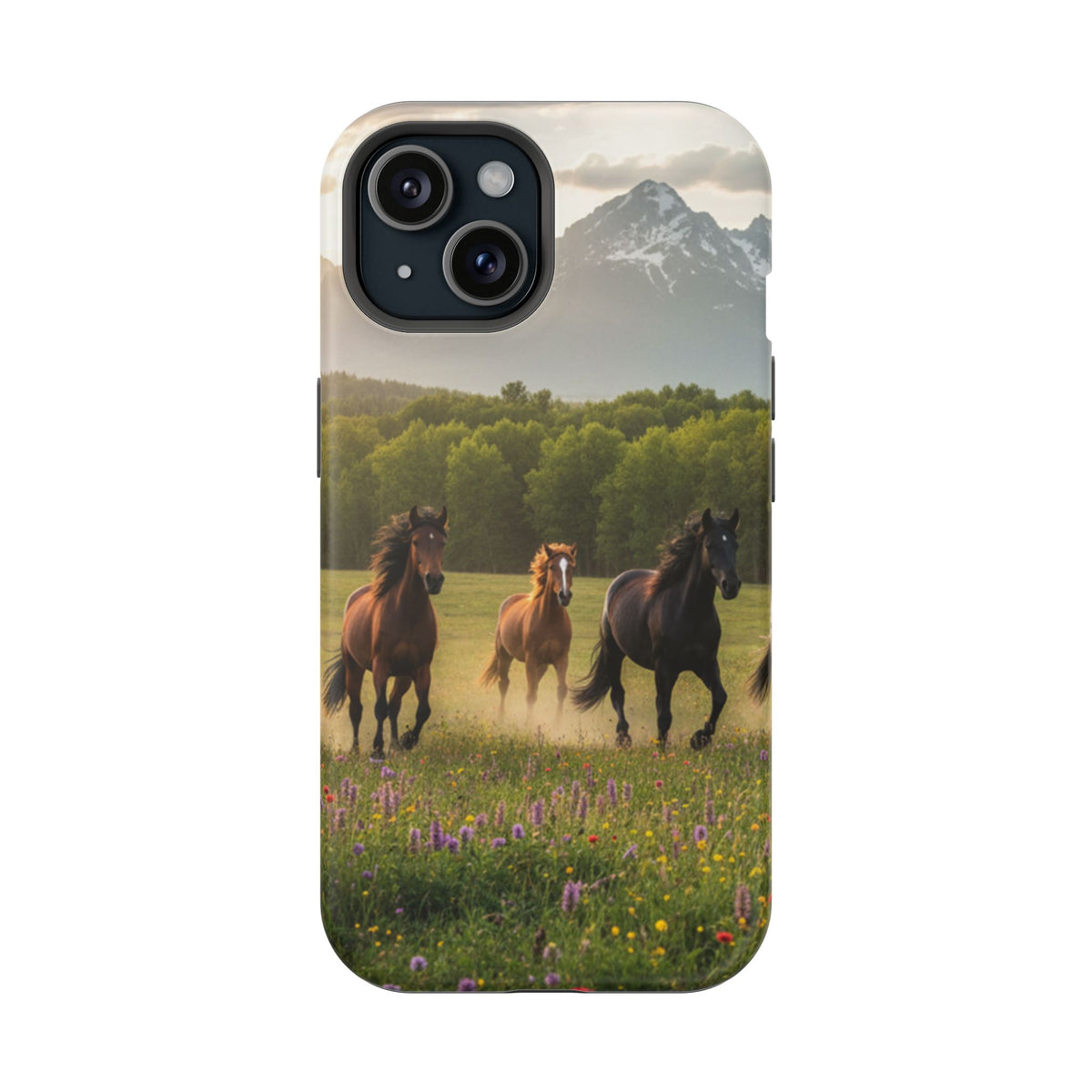 Running Horses Phone Case | Magnetic Impact-Resistant Case